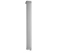 Homestylestore White 1500 X 200mm Cast Iron Style Vertical Double Column Electric Radiator With Wifi Thermostat And Cable Cover