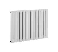 Homestylestore White Double Oval Panel Wifi Electric Horizontal Designer Radiator And Cable Cover 635mm X 826mm