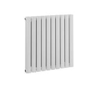 Homestylestore White Double Oval Panel Wifi Electric Horizontal Designer Radiator And Cable Cover 635mm X 590mm