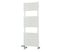 Homestylestore White Flat Panel Dual Fuel Electric Heated Towel Rail Radiator With Cable Cover 1200 X 450mm