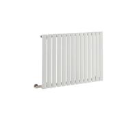 Homestylestore White Single Oval Panel Electric Horizontal Designer Radiator And Cable Cover 635mm X 826mm