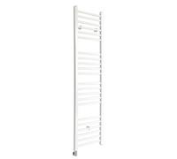 Homestylestore White Straight Ladder Electric Heated Towel Rail And Cable Cover 1600mm X 400mm