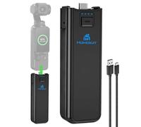 Homesuit Full Decoding Osmo Pocket 3 Battery Handle 2100mAh Powerbank LED USB-C Load for DJI with Screw Hole for Tripod and Handheld Extended Battery Grip Portable Stick Accessories
