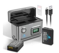 Homesuit LP-E17 Battery 1400mAh & USB Dual Slots LCD Charger Kit for Canon EOS R10 R50 RP R8 Rebel SL3 SL2 T8i T7i T6i T6s EOS M3 M5 M6 M6 Mark II 200D 250D 77D 750D 760D 800D 8000D (2-Pack)