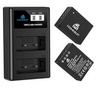 Homesuit NP-W126 NP-W126S Battery 1400mAh and LCD Dual Charger for Fujifilm XT50 XT30II XT30 XT20 XT10 X100V X100VI X100F X-T3 X-T2 X-T1 XA1 XA2 XA3 X-E3 X-E2 X-E1 X-H1 X-M1 X-pro1/2/3 (2-Pack)