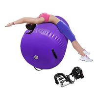 HomeSun Air Roller Purple Exercise Mat - Inflatable Gymnastics Training Cylinder with Pump for Yoga, Fitness, Tumbling, Taekwondo