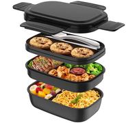 HOMETALL Bento Box Adult, Lunch Box Containers for Men Women with 8 Compartments, Lunch Containers with Utensils, 51 OZ/1900ML, Microwave & Dishwasher Safe