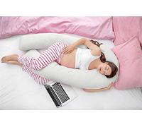 Hometex 9ft U Shaped Comfort Pregnancy Support Pillow with free Case (White Cover)