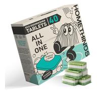 Homethings, 40 Dishwasher Tablets, Highly Effective 3-in-1 Cleaning, No Toxic Chemicals, Vegan & Cruelty-Free, No Animal Testing, Made in EU