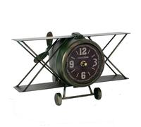 Hometime Aeroplane Metal Mantel Clock W2796