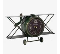 Hometime Aeroplane Metal Mantel Clock W2796