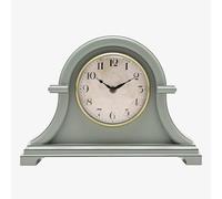 Hometime Broken Arch Mantel Clock - Sage Green - Analogue Quartz Mechanism - Traditional Home Decor Gifting for Living Room, Bedroom or Dining Room. H: 23 x W: 32 x D: 7 cm