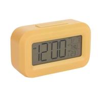 Hometime Compact Travel LED Clock Lightweight, Digital Display, Alarm Function, Battery Operated - Ideal for Travel and Everyday Use (Yellow)