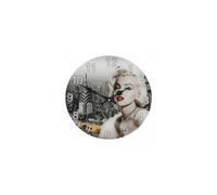 30cm Glass Hometime Wall Clock Marilyn Monroe Design