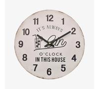 Hometime Its Always Gin OClock Wall Clock W802203 (Assorted 4)