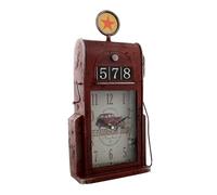 Hometime Metal Mantel Clock - Retro Style Petrol Gas Pump