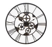 Hometime Metal Skeleton Wall Clock Bronze Roman Numeral 83cm