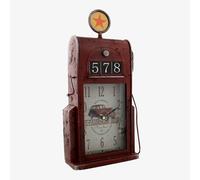 Hometime Metal Mantel Clock - Retro Style Petrol Gas Pump