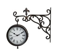 Hometime Wall Bracket Hanging Traditional Double Sided Clock
