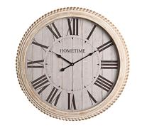 HOMETIME White Wooden Wall Clock 60cm HOMETIME White
