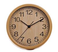 HOMETIME Wood Effect Desk Clock 15cm in Beige HOMETIME Beige