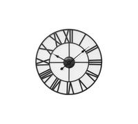 HOMETIME Wrought Metal Cut Out Wall Clock 60cm in Black HOMETIME Black