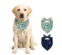HOMETITUTE 2 Pack Dog Bandanas Double Layer Reversible Dogs Scarf Paisley Floral Holiday Dog Bandana Set Apparel & Accessories for Small Medium Large Boys Girls Dogs Handkerchiefs (L)