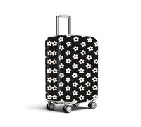 HOMETITUTE Black Daisy Luggage Cover Travel Accessories Suitcase Protector Washable Anti Scratch Protective Sleeve Baggage Wrap Fits 22-24 Inch Suitcase Covers and Luggage Skins for Travel Essentials