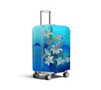 HOMETITUTE Blue Dragonfly Lily Luggage Cover Suitcase Protector Travel Accessories Washable Anti Scratch Protective Sleeve Baggage Covers Fits 22-24 Inch Suitcase Covers for Luggage Essentials