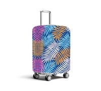 HOMETITUTE Colorful Palm Leaf Luggage Cover Suitcase Protector Washable Anti Scratch Protective Sleeve Travel Accessories Baggage Wrap Fits 22 24 Inch Suitcase Covers for Luggage Essentials