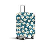 HOMETITUTE Daisy Floral Suitcase Cover Luggage Protector Travel Essentials Washable Anti Scratch Protective Sleeve Baggage Cover Fits 22-24 Inch Suitcase Covers for Luggage Travel Accessories