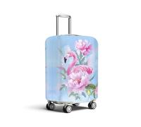 HOMETITUTE Flamingo Floral Luggage Cover Suitcase Protector Washable Anti Scratch Protective Sleeve Travel Accessories Baggage Wrap Fits 22-24 Inch Suitcase Covers and Luggage Skins Travel Essentials