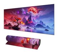 HOMETITUTE Large Mouse Pad 31.5x11.8 Inch Gaming Mousepad Red Moon Landscape Art Non-Slip Keyboard Desktop Protector Mat XL Mouse Pad for Home Office Laptop Wireless Mice Accessories
