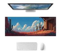 HOMETITUTE Large Mouse Pad Gaming Mousepad 31.5 x 11.8 Inch Keyboard Desktop Mat Diatomite XL Mouse Pad for Home and Office Desk Accessories with Western Desert Cabin Landscape Artwork Diatomite