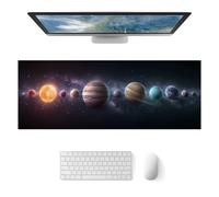 HOMETITUTE XL Mouse Pad Gaming Mousepad 31.5x11.8 Inch Solar System Space Artwork Non-Slip Keyboard Desktop Protector Mat Diatomite Large Mouse Pad for Home and Office Desk Accessories