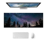 HOMETITUTE XL Mouse Pad Starry Night Forest Gaming Mousepad 31.5x11.8 Inch Non-Slip Keyboard Desktop Protector Mat Diatomite Large Mouse Pad for Home and Office Desk Accessories
