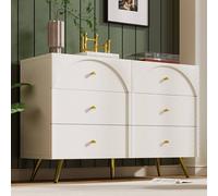 HomeTouch Modern Sideboard Cabinet for Bedroom Chest of Drawers Console Display Table for Living Room in White | Size: 1 Pack HomeTouch White 1 Pack