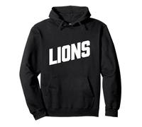 Hometown Lions Text Graphic Pullover Hoodie