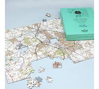 Hometown Map Personalized Jigsaw Puzzles For Adults - 400 Piece Custom UK Location Puzzle with House-Shaped Centrepiece - Personalised Puzzle Gift for Birthdays & Anniversaries - (18.5×12.5 Inch)