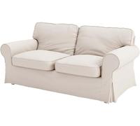 HomeTown Market Durable Fabric Sofa Cover Replacement Compatible for IKEA Ektorp Sofa. Slipcover Only. Sofa Not Included. (Polyester Loveseat Beige)