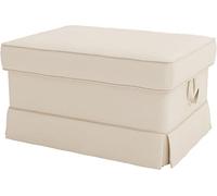 HomeTown Market Durable Sofa Cover Replacement Compatible for IKEA Ektorp Ottoman. Slipcover Only. Sofa Not Included. (Polyester Ottoman Footstool Beige)