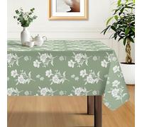 hometrixx Spring Floral Rectangle Table Cloth Cover Sage Green 152x264cm