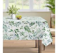 hometrixx Summer Green Leaf Washable Rectangle Table Cloth 152x264cm