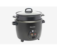 Hometronix 2.8L Rice Cooker with Thermostat - Matte Black, Non-Stick Inner Pot, Keep Warm Function, Glass Lid, Measuring Cup & Steam Tray - Perfect for Fluffy Rice, Vegetables & One-Pot Meals