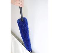 homevalet Radiator Cleaner Brush Super Fluffy Radiator Cleaning Brush Strong And Flexible Thin Extra Long Reach Radiator Duster 80cm Multi-Use Duster Radiator Cleaning Tool,Blue