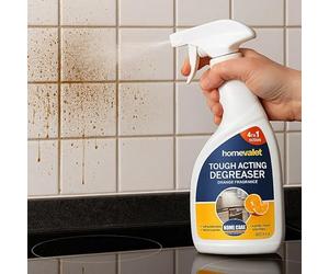 Homevalet Tough Acting Degreaser - 500ml Orange Powered Cleaning Spray for Home Lovers - Inspirational Cleaning Solution-Cuts Through Kitchen and Bathroom Grease With Ease