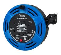 HomeVibe 10m Cable Reel - 4 Way Extension Lead 10A with Carry Handle, Compact Power Extension Drum for Home, Office, Garden, DIY & Tools - Model 31247C