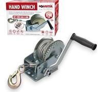 HomeVibe 1200lbs Heavy Duty Hand Winch - 20m Steel Cable with Hook, Manual Crank Boat Trailer Winch, Durable Gear System for Lifting & Pulling - Ideal for Trailers, Boats, ATVs & Off-Road Vehicles