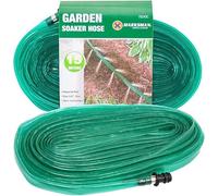 HomeVibe 15m Garden Soaker Hose Pipe - Flexible Porous Irrigation Hose for Lawns, Flower Beds, Borders & Vegetables - Eco Water-Saving Drip Hose System - Outdoor Garden Watering Solution