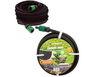 HomeVibe® 7.5m Porous Soaker Hose - Hozelock Compatible Garden Irrigation Hose Pipe | Slow Release Drip Watering System for Flower Beds, Borders, Lawns, Greenhouses & Vegetable Patches